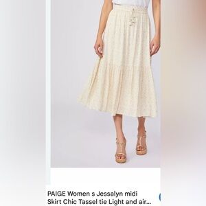PAIGE  Skirt,Jessalyn ,cream ,tiered,tassels,boho,bohemian,fairy,XS,NWT